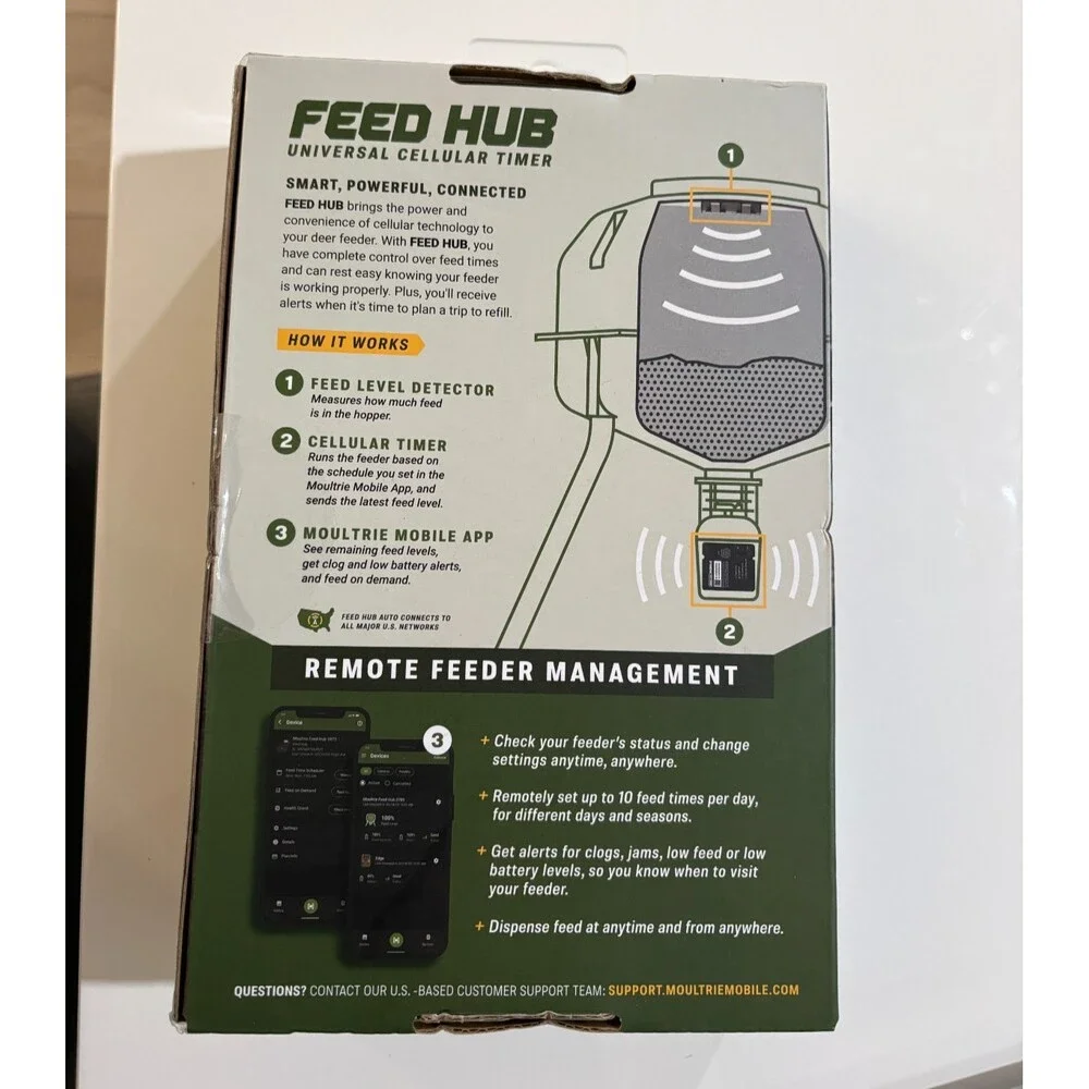 Moultrie Mobile Feed Hub Universal Cellular Timer - New Sealed Box